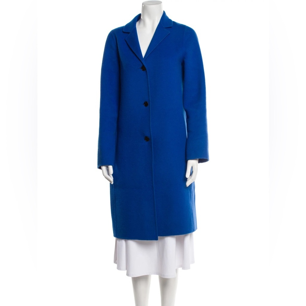 Vince Blue Wool Trench Coat
